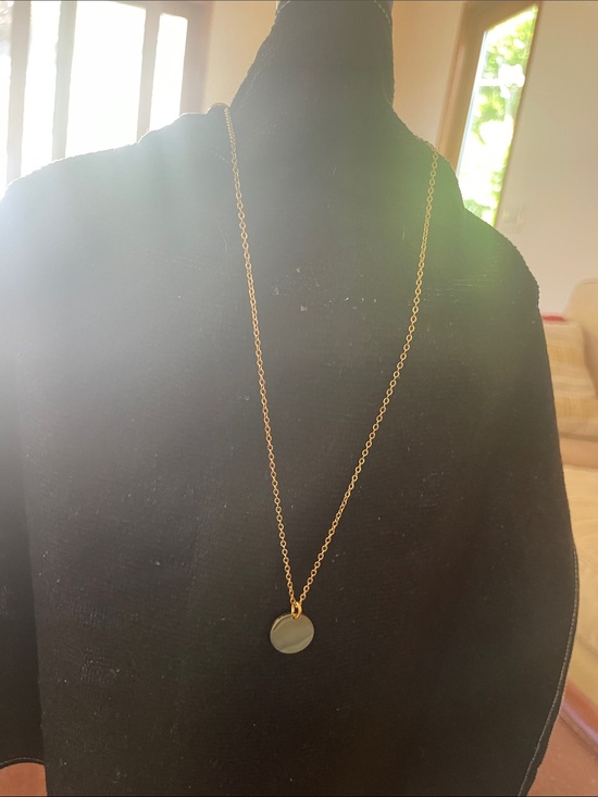 Plunder Jewelry - Plunder Design Gold-tone Disc Pendant Necklace. 18" + 3" extension. New.